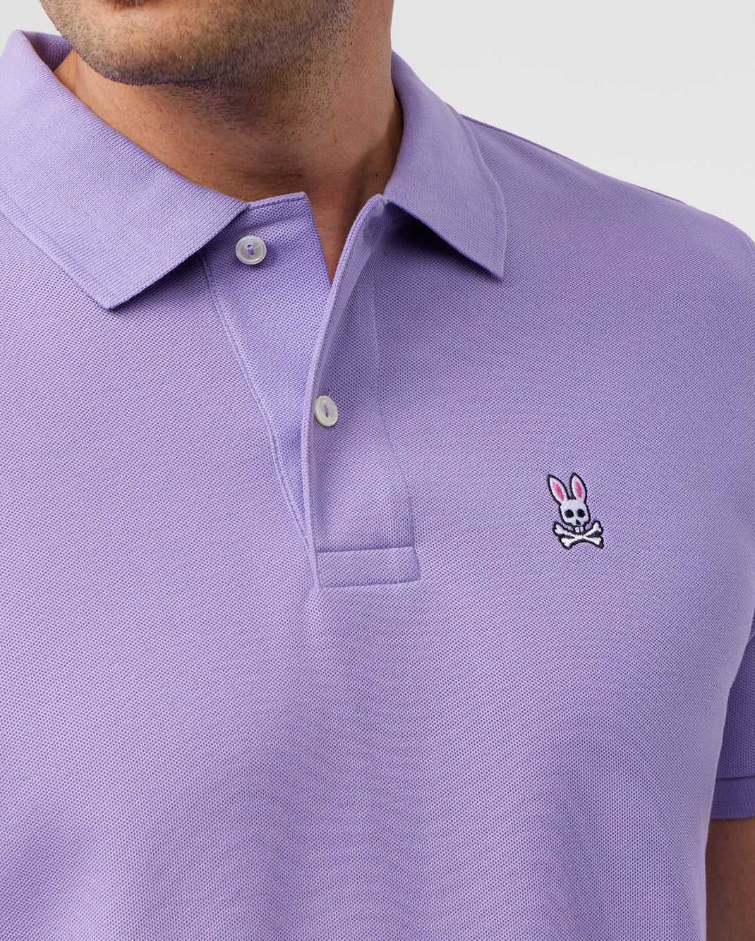 Polos Psycho Bunny Classic Pique Polo Lavande Violette Homme | WAV-26143966